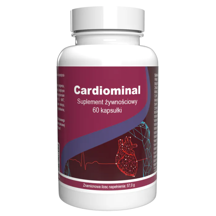 Cardiominal Cardiominal kapsułki na serce i cholesterol - opakowanie Stenka Clinic
